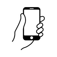 hand holding phone